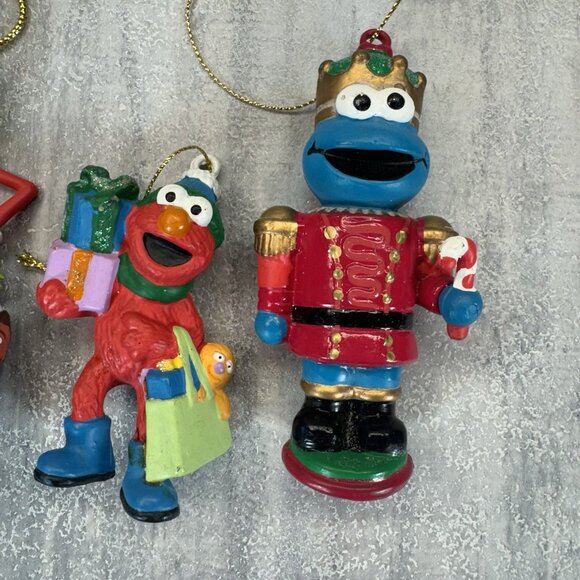Kurt Adler Sesame Street Cookie Monster Elmo Christmas Ornaments Plus Grinch - Picture 4 of 9